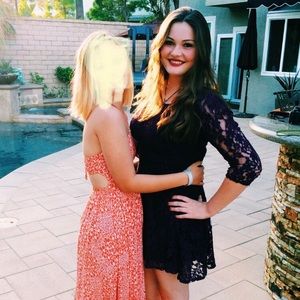 Classic fit and flare purple lace dress